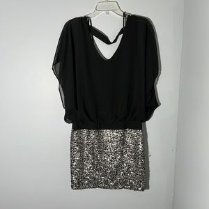 B. Smart black/silver sequined dress- size 7/8